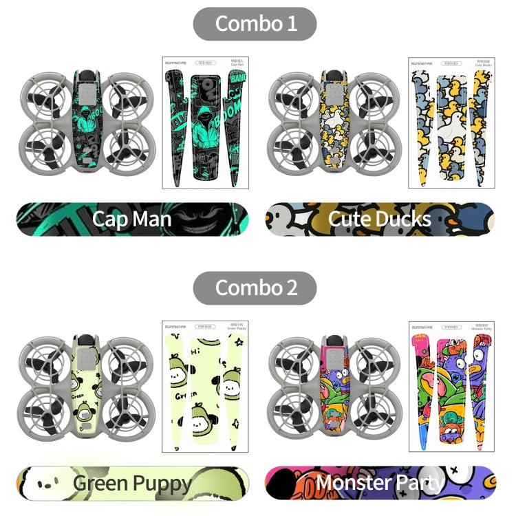 For DJI Neo 2pcs Combo Drone Body Protective Stickers(Graffiti Boom + Ghost Pop) - Stickers by Sunnylife | Online Shopping UK | buy2fix