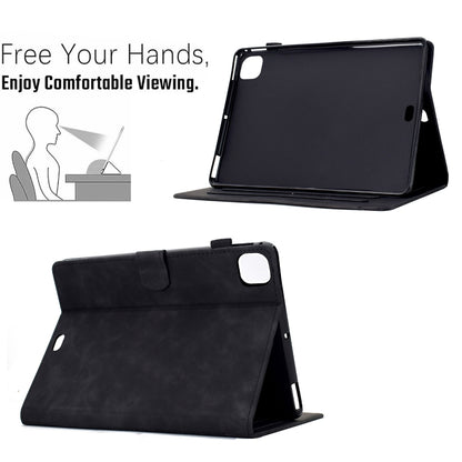 For iPad Air 11 2024 / Pro 11 2022 Cats Embossed Leather Smart Tablet Case(Black) - iPad Air 11 2024 Cases by buy2fix | Online Shopping UK | buy2fix