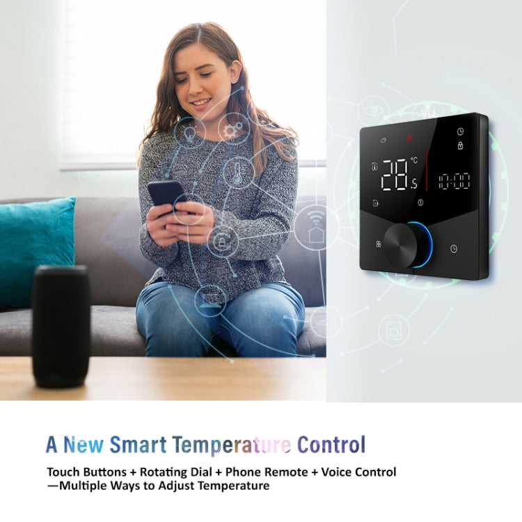 BHT-009GBLW-MT Electric Heating WiFi Smart Home LED Thermostat with Matter(Black) - Thermostat & Thermometer by buy2fix | Online Shopping UK | buy2fix