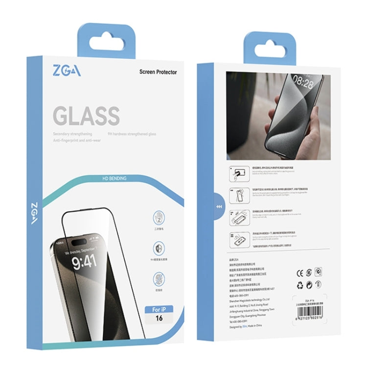 For iPhone 16 ZGA 0.33mm 2.5D Anti-static HD Tempered Glass Film - iPhone 16 Tempered Glass by ZGA | Online Shopping UK | buy2fix