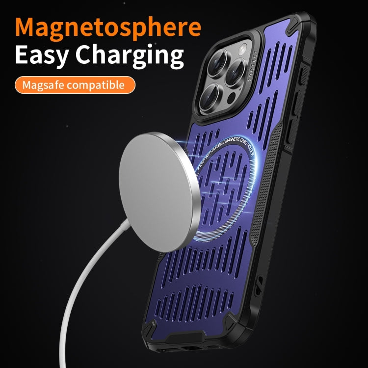 For iPhone 16 Pro Max Ice Front Cooling MagSafe Magnetic Phone Case(Purple) - iPhone 16 Pro Max Cases by buy2fix | Online Shopping UK | buy2fix