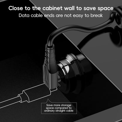 For LeadingIdeal L9 / L8 / L7 / L6 PD65W Type-C Elbow to Type-C, 8 Pin Spring Charging Cable(Yellow) - Car Charger by buy2fix | Online Shopping UK | buy2fix