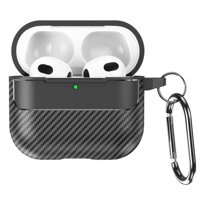 For AirPods 4 Carbon Fiber Texture Bluetooth Earphone Protective Case(Black) - For AirPods 4 by buy2fix | Online Shopping UK | buy2fix