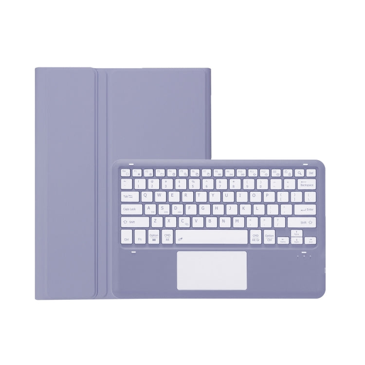 For Huawei MatePad Pro 12.2 Ultra-thin Detachable Bluetooth Keyboard Leather Tablet Case with Touchpad(Lavender White) - Huawei Keyboard by buy2fix | Online Shopping UK | buy2fix