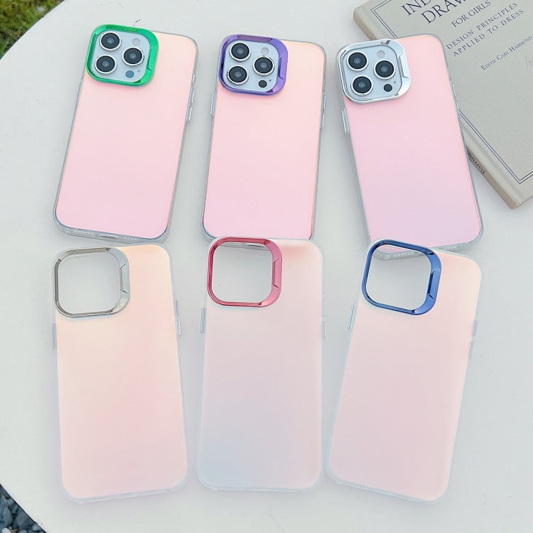 For iPhone 16 Pro Color Plating Discoloration PC Phone Case(Cyan Grey) - iPhone 16 Pro Cases by buy2fix | Online Shopping UK | buy2fix