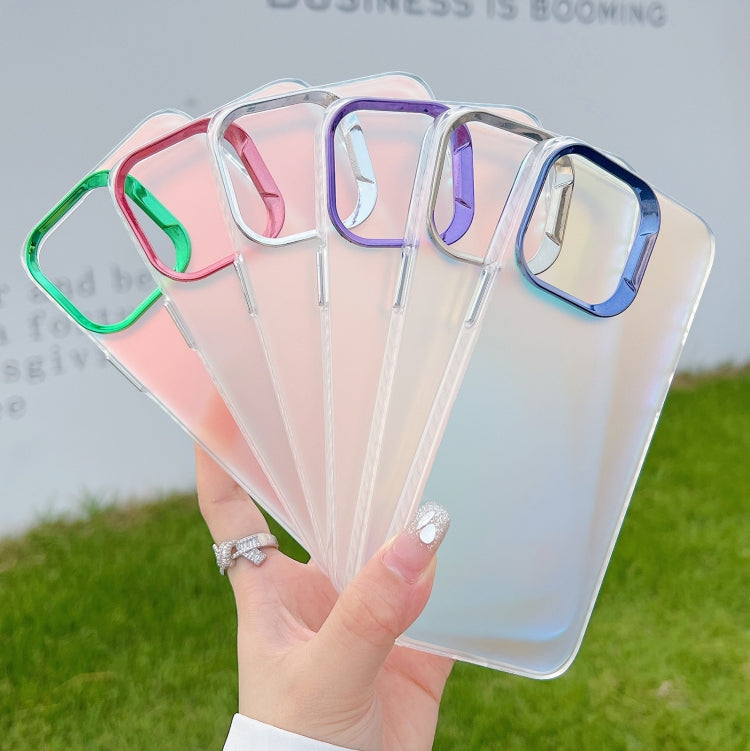 For iPhone 16 Plus Color Plating Discoloration PC Phone Case(Silver) - iPhone 16 Plus Cases by buy2fix | Online Shopping UK | buy2fix