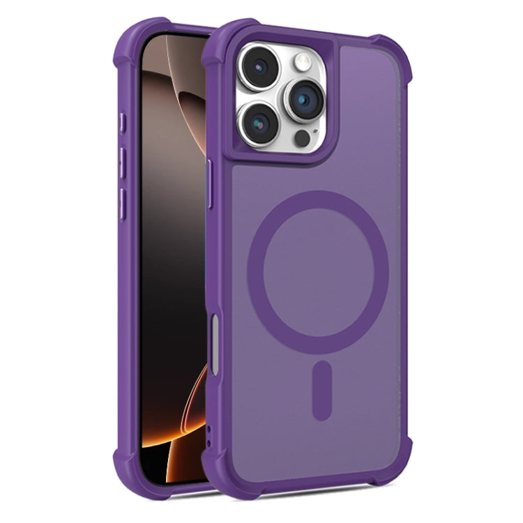 For iPhone 16 Pro Max Skin Feel MagSafe Phone Case(Purple) - iPhone 16 Pro Max Cases by buy2fix | Online Shopping UK | buy2fix