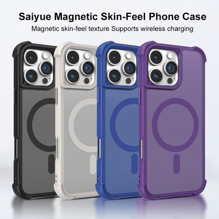 For iPhone 16 Pro Skin Feel MagSafe Phone Case(Grey) - iPhone 16 Pro Cases by buy2fix | Online Shopping UK | buy2fix