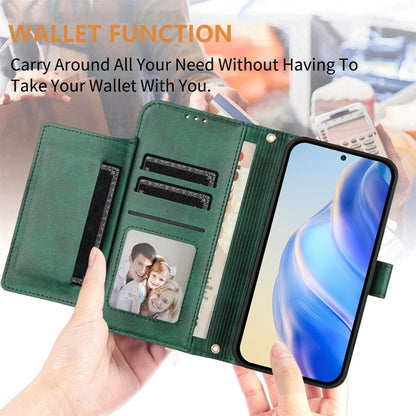 For Motorola Moto G Stylus 5G 2024 Multi-Card Slots Zipper Wallet Leather Phone Case(Green) - Motorola Cases by buy2fix | Online Shopping UK | buy2fix