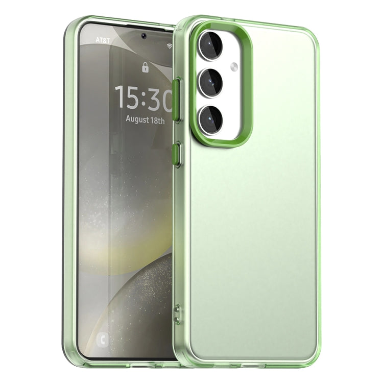 For Samsung Galaxy S25 5G Candy PC Hybrid TPU Shockproof Phone Case(Green) - Galaxy S25 5G Cases by buy2fix | Online Shopping UK | buy2fix