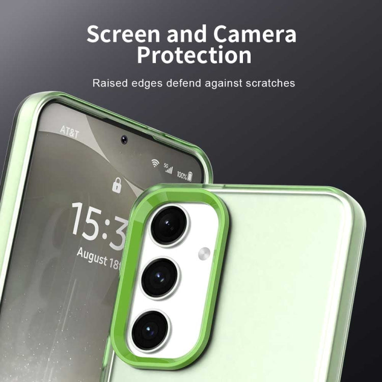 For Samsung Galaxy S25 5G Candy PC Hybrid TPU Shockproof Phone Case(Green) - Galaxy S25 5G Cases by buy2fix | Online Shopping UK | buy2fix