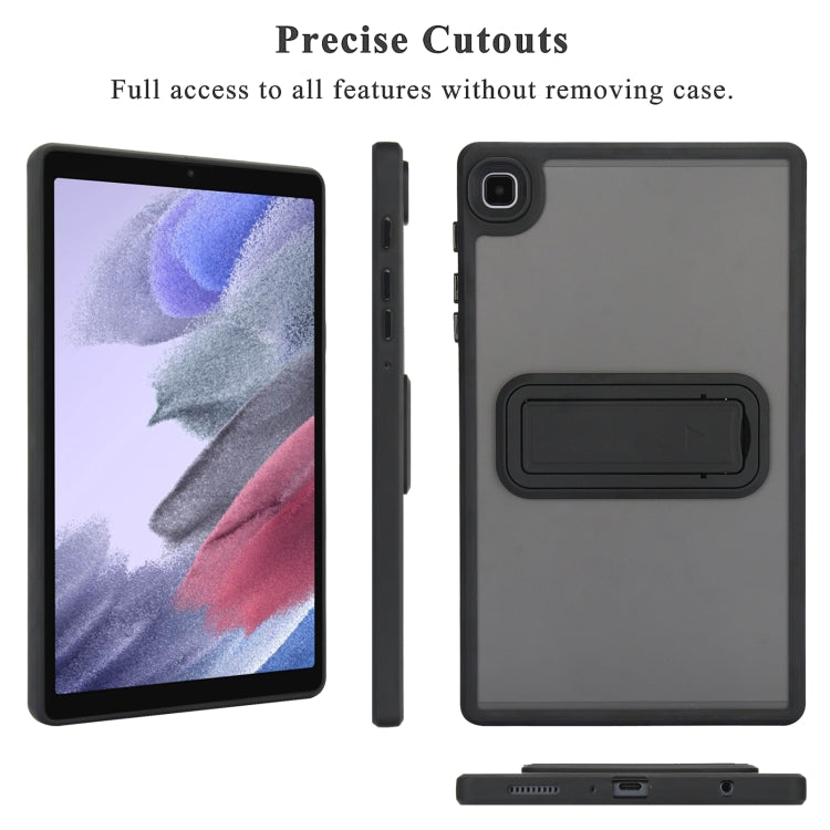 For Samsung Galaxy Tab A9+ Skin Feel Holder PC Hybrid TPU Tablet Case(Black) - Galaxy Tab A9+ by buy2fix | Online Shopping UK | buy2fix