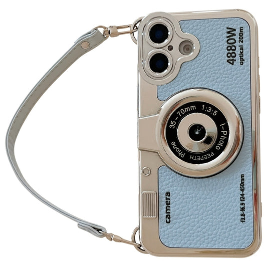 For iPhone 16 Camera Style Phone Case(Sky Blue) - iPhone 16 Cases by buy2fix | Online Shopping UK | buy2fix