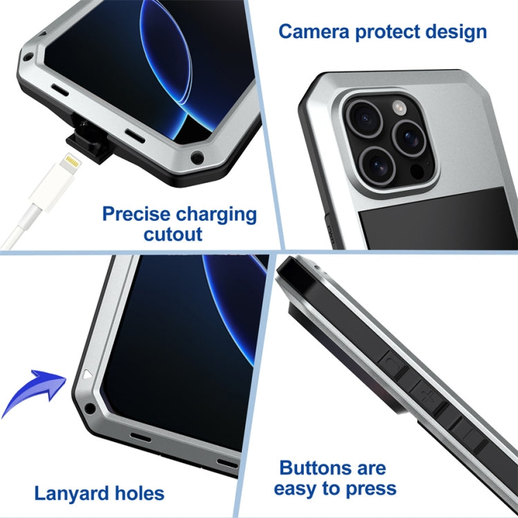 For iPhone 16 Pro Shockproof IP54 Life Waterproof Phone Case(Silver) - iPhone 16 Pro Cases by buy2fix | Online Shopping UK | buy2fix