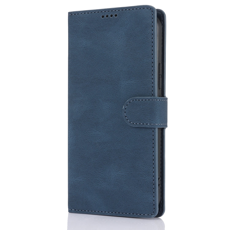 For iPhone 16 Plus Fantasy Skin-feel Calfskin Texture Leather Phone Case(Blue) - iPhone 16 Plus Cases by buy2fix | Online Shopping UK | buy2fix