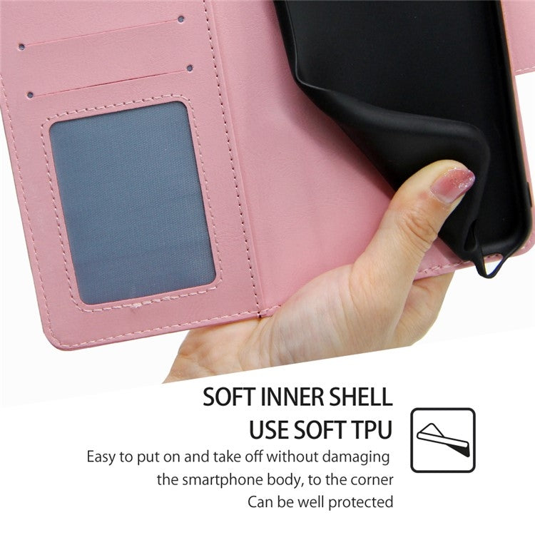 For iPhone 16 Crystal Texture Leather Phone Case(Pink) - iPhone 16 Cases by buy2fix | Online Shopping UK | buy2fix