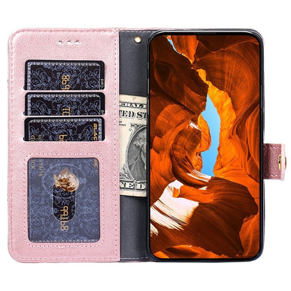 For iPhone 16 Plus Zipper Bag Leather Phone Case(Rose Gold) - iPhone 16 Plus Cases by buy2fix | Online Shopping UK | buy2fix