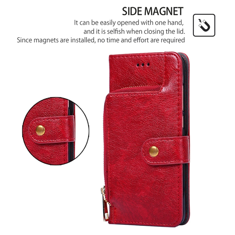 For iPhone 16 Pro Max Zipper Bag Leather Phone Case(Red) - iPhone 16 Pro Max Cases by buy2fix | Online Shopping UK | buy2fix