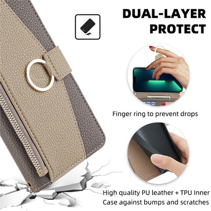 For iPhone 16 Pro Max Crossbody Litchi Texture Leather Phone Case(Grey) - iPhone 16 Pro Max Cases by buy2fix | Online Shopping UK | buy2fix