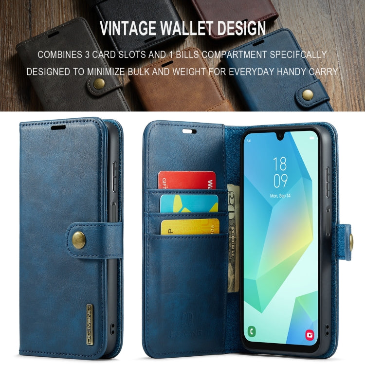 For Samsung Galaxy A16 5G DG.MING Crazy Horse Texture Detachable Magnetic Leather Case(Blue) - Galaxy Phone Cases by DG.MING | Online Shopping UK | buy2fix