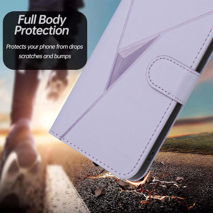 For Tecno Spark Go 2024 Triangle Pattern Buckle Clasp Leather Phone Case(Light Purple) - Tecno Cases by buy2fix | Online Shopping UK | buy2fix