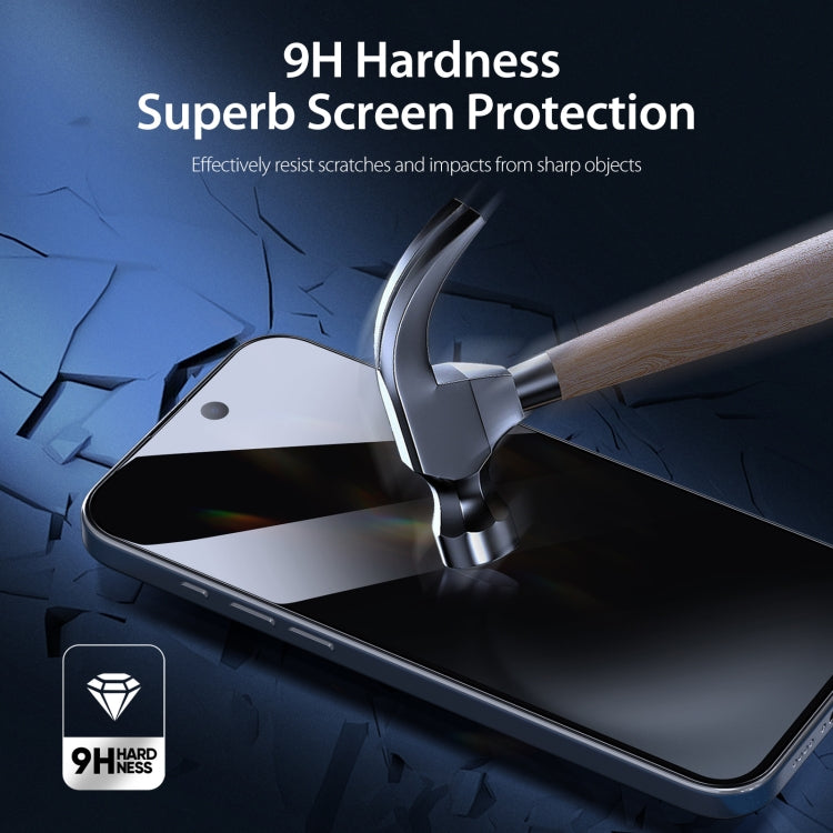 For iPhone 16 5pcs DUX DUCIS 0.33mm 9H High Aluminum Anti-spy HD Tempered Glass Film - iPhone 16 Tempered Glass by DUX DUCIS | Online Shopping UK | buy2fix