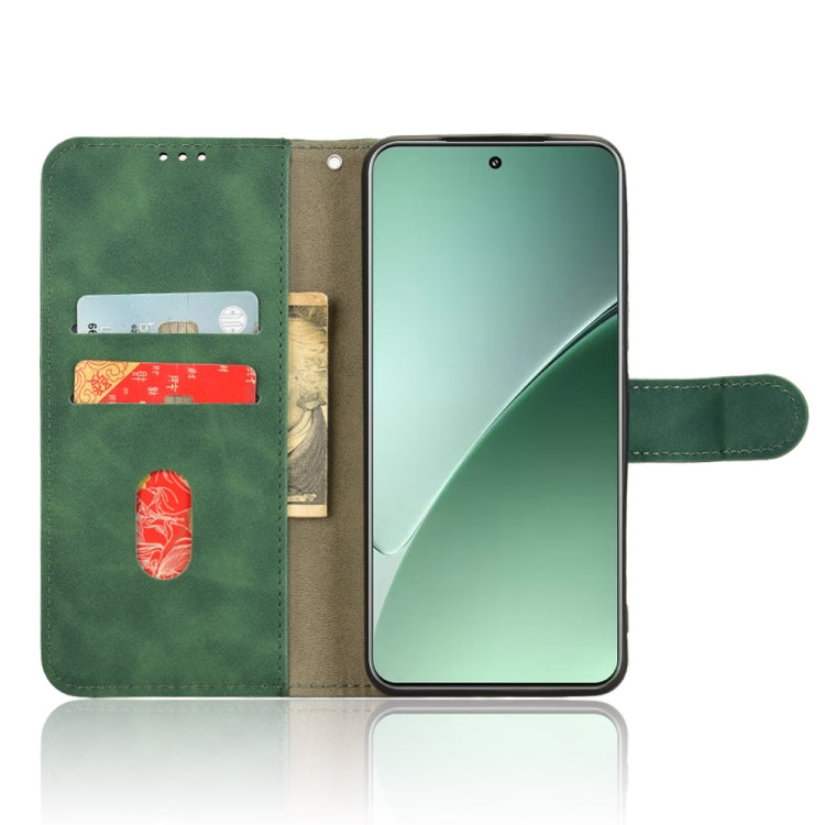 For Xiaomi 15 Skin Feel Magnetic Flip Leather Phone Case(Green) - Xiaomi Cases by buy2fix | Online Shopping UK | buy2fix