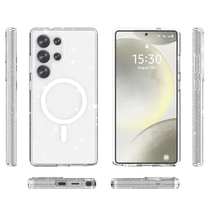 For Samsung Galaxy S25 Ultra 5G Terminator MagSafe Magnetic Phone Case(Glitter White) - Galaxy S25 Ultra 5G Cases by buy2fix | Online Shopping UK | buy2fix