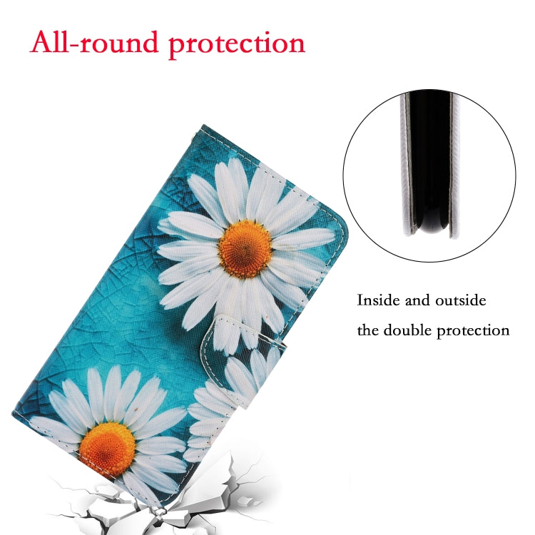 For Samsung Galaxy S25+ 5G Colored Drawing Pattern Leather Phone Case(Daisy) - Galaxy S25+ 5G Cases by buy2fix | Online Shopping UK | buy2fix