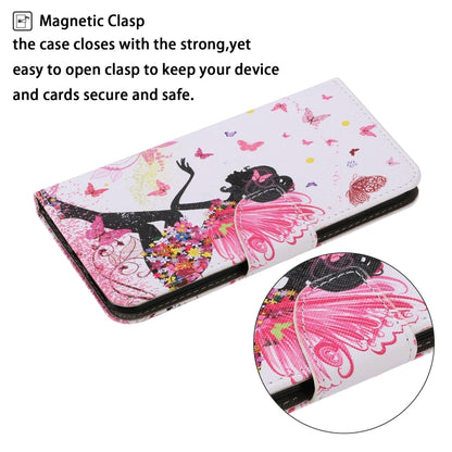 For Samsung Galaxy S25 Ultra 5G Colored Drawing Pattern Leather Phone Case(Dancing Girl) - Galaxy S25 Ultra 5G Cases by buy2fix | Online Shopping UK | buy2fix