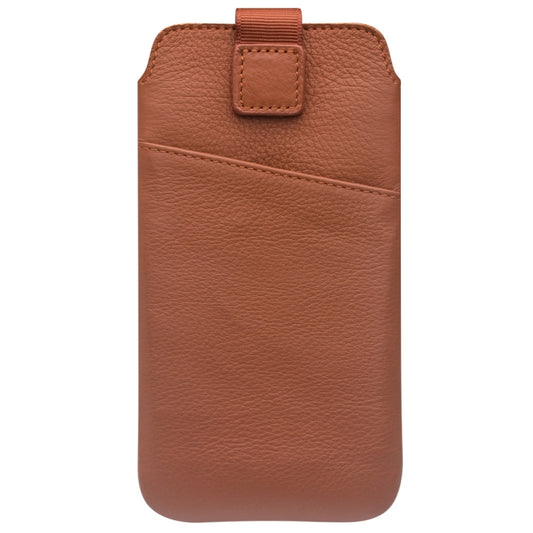 For iPhone XR QIALINO Nappa Texture Top-grain Leather Liner Bag with Card Slots(Brown) - More iPhone Cases by QIALINO | Online Shopping UK | buy2fix