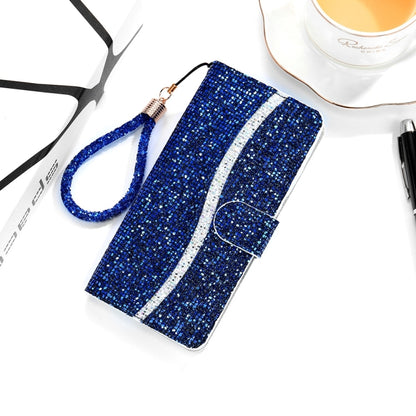 For Samsung Galaxy S25 5G Glitter Powder Filp Leather Phone Case(Blue) - Galaxy S25 5G Cases by buy2fix | Online Shopping UK | buy2fix