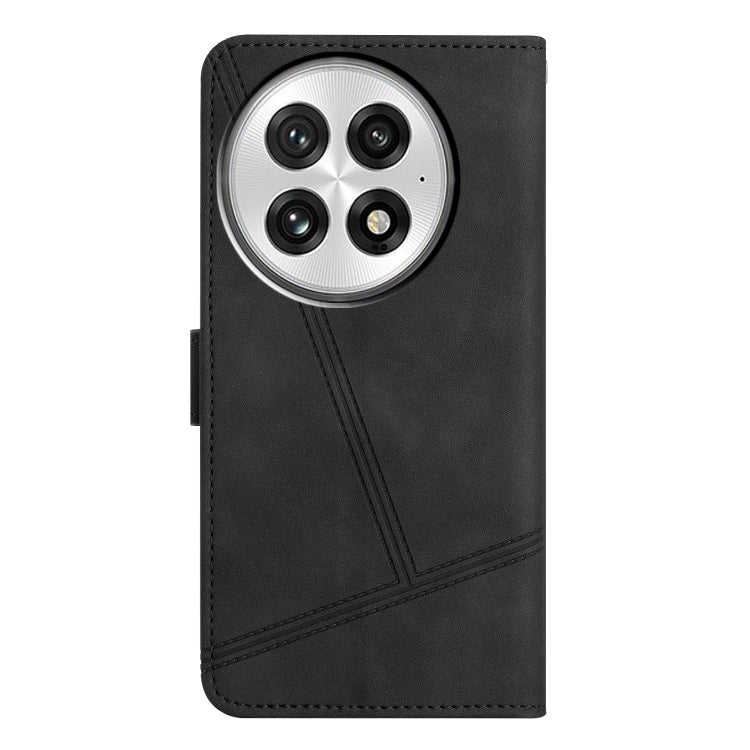 For OnePlus 13 Skin-feel Stitching Leather Phone Case(Black) - OnePlus Cases by buy2fix | Online Shopping UK | buy2fix