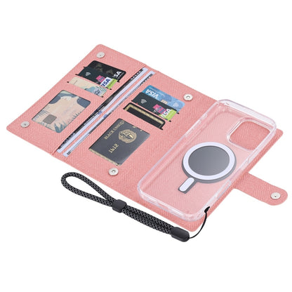 For iPhone 16 Pro ViLi GBS-C Series MagSafe Magnetic RFID Leather Flip Phone Case(Pink) - iPhone 16 Pro Cases by ViLi | Online Shopping UK | buy2fix