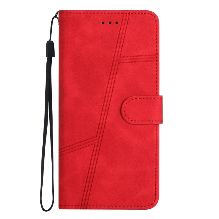 For Samsung Galaxy S25 5G Skin-feel Stitching Leather Phone Case(Red) - Galaxy S25 5G Cases by buy2fix | Online Shopping UK | buy2fix