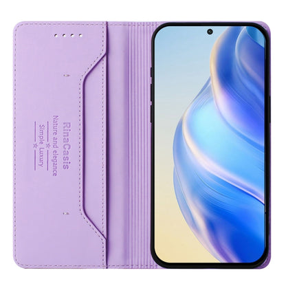 For Samsung Galaxy S24+ / S25+ 5G RC01 Dual-Folded Magnetic Suction RFID Leather Phone Case(Light Purple) - Galaxy S25+ 5G Cases by buy2fix | Online Shopping UK | buy2fix