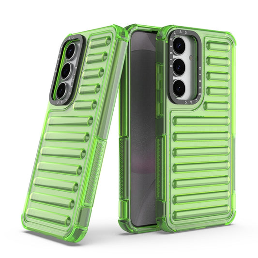 For Samsung Galaxy S25+ 5G High Transparency TPU Hybrid PC Airbag Phone Case(Transparent Green) - Galaxy S25+ 5G Cases by buy2fix | Online Shopping UK | buy2fix