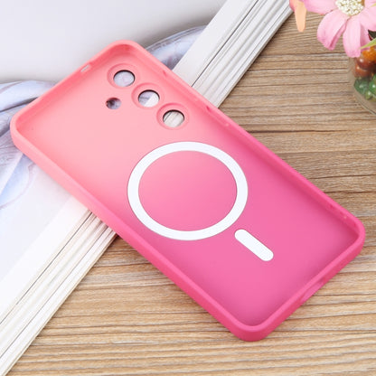 For Samsung Galaxy S25+ 5G Liquid TPU Silicone Gradient MagSafe Phone Case(Pink Red) - Galaxy S25+ 5G Cases by buy2fix | Online Shopping UK | buy2fix