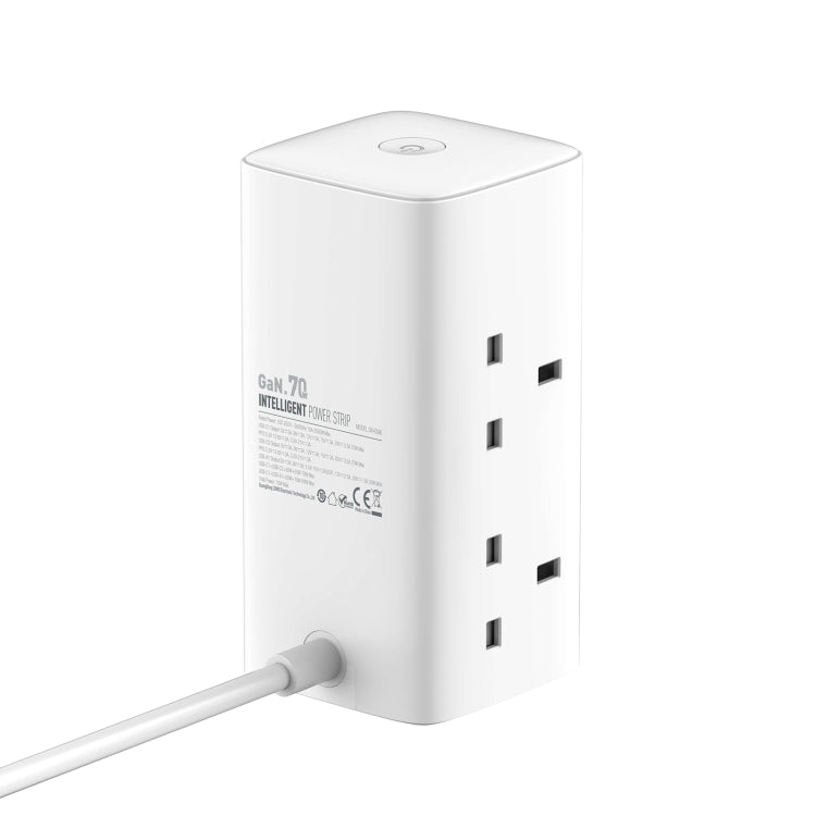 LDNIO SC4396 70W Desktop Multi-function GaN Desktop Charger 2AC, 1U, 2C with 1 Socket, Plug:UK Plug(White) - Extension Socket by LDNIO | Online Shopping UK | buy2fix