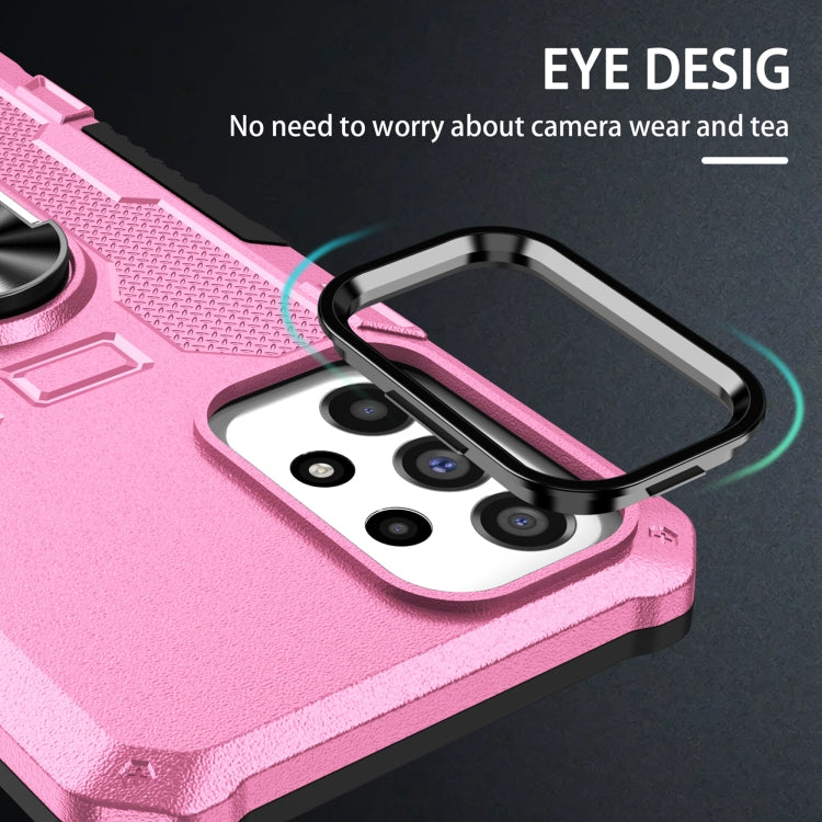 For Samsung Galaxy S25 Ultra 5G Ring Holder Armor Hybrid Phone Case(Pink) - Galaxy S25 Ultra 5G Cases by buy2fix | Online Shopping UK | buy2fix