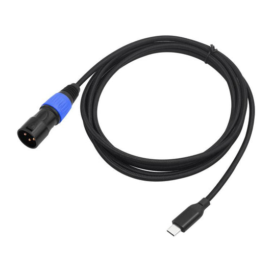 TY015 Type-C Male to XLR Male Stereo Output Audio Cable, Length:1m(Black Blue) - Microphone Audio Cable & Connector by buy2fix | Online Shopping UK | buy2fix