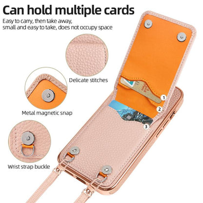 For iPhone 16 Pro VIETAO Litchi Texture Wallet PU Phone Case with Lanyard(Orange) - iPhone 16 Pro Cases by VIETAO | Online Shopping UK | buy2fix