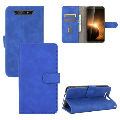 For Blackview BV5500 / BV5500 Pro / BV5500 Plus Solid Color Skin Feel Magnetic Buckle Horizontal Flip Calf Texture PU Leather Case with Holder & Card Slots & Wallet(Blue) - More Brand by buy2fix | Online Shopping UK | buy2fix