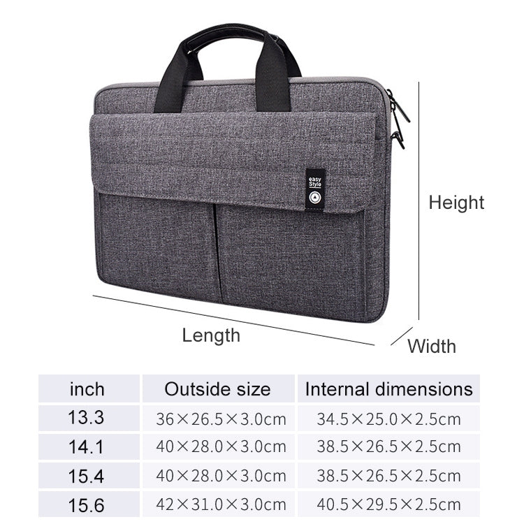 ST08 Handheld Briefcase Carrying Storage Bag with Shoulder Strap for 13.3 inch Laptop(Grey) - 13.3 inch by buy2fix | Online Shopping UK | buy2fix