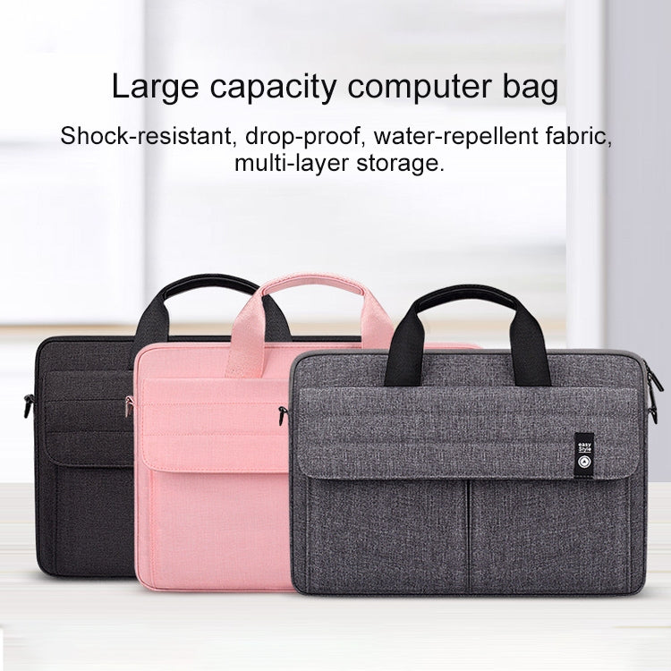 ST08 Handheld Briefcase Carrying Storage Bag with Shoulder Strap for 15.6 inch Laptop(Grey) - 15.6 - 17 inch by buy2fix | Online Shopping UK | buy2fix