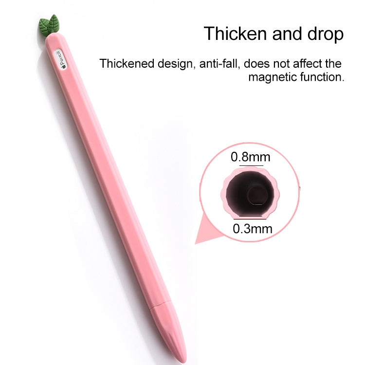 For Apple Pencil 1 Contrasting Color Mint Leaf Silicone Non-slip Protective Cover(Green) - Pencil Accessories by buy2fix | Online Shopping UK | buy2fix