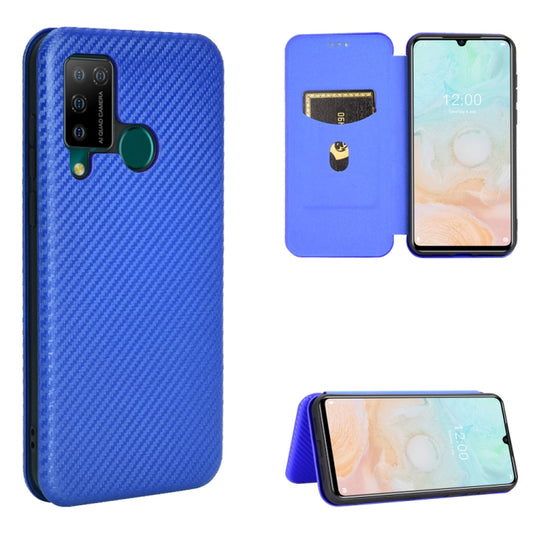 For DOOGEE N20 Pro Carbon Fiber Texture Horizontal Flip TPU + PC + PU Leather Case with Card Slot(Blue) - More Brand by buy2fix | Online Shopping UK | buy2fix