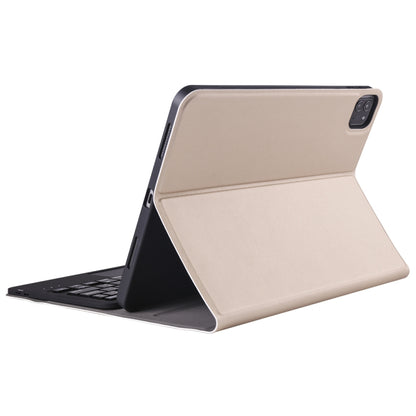 A098B-A Detachable ABS Ultra-thin Bluetooth Keyboard + TPU Tablet Case for iPad Air 4 10.9 inch (2020), with Stand & Pen Slot & Touch(Gold) - For iPad Air by buy2fix | Online Shopping UK | buy2fix