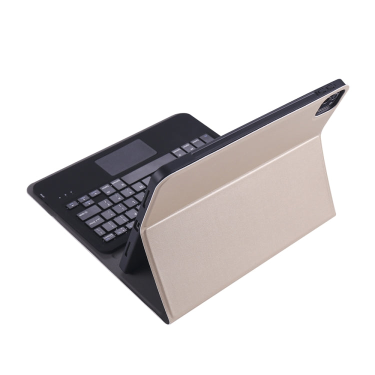 A098B-A Detachable ABS Ultra-thin Bluetooth Keyboard + TPU Tablet Case for iPad Air 4 10.9 inch (2020), with Stand & Pen Slot & Touch(Gold) - For iPad Air by buy2fix | Online Shopping UK | buy2fix