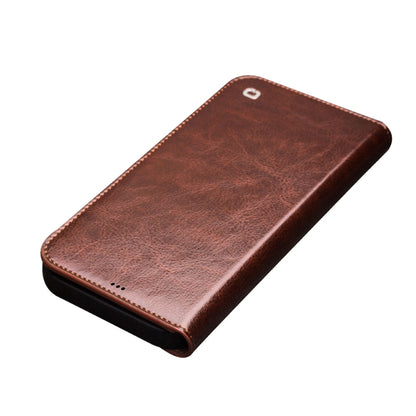 For iPhone 12 / 12 Pro QIALINO Horizontal Flip Leather Case with Holder & Card Slots & Wallet(Brown) - iPhone 12 / 12 Pro Cases by QIALINO | Online Shopping UK | buy2fix